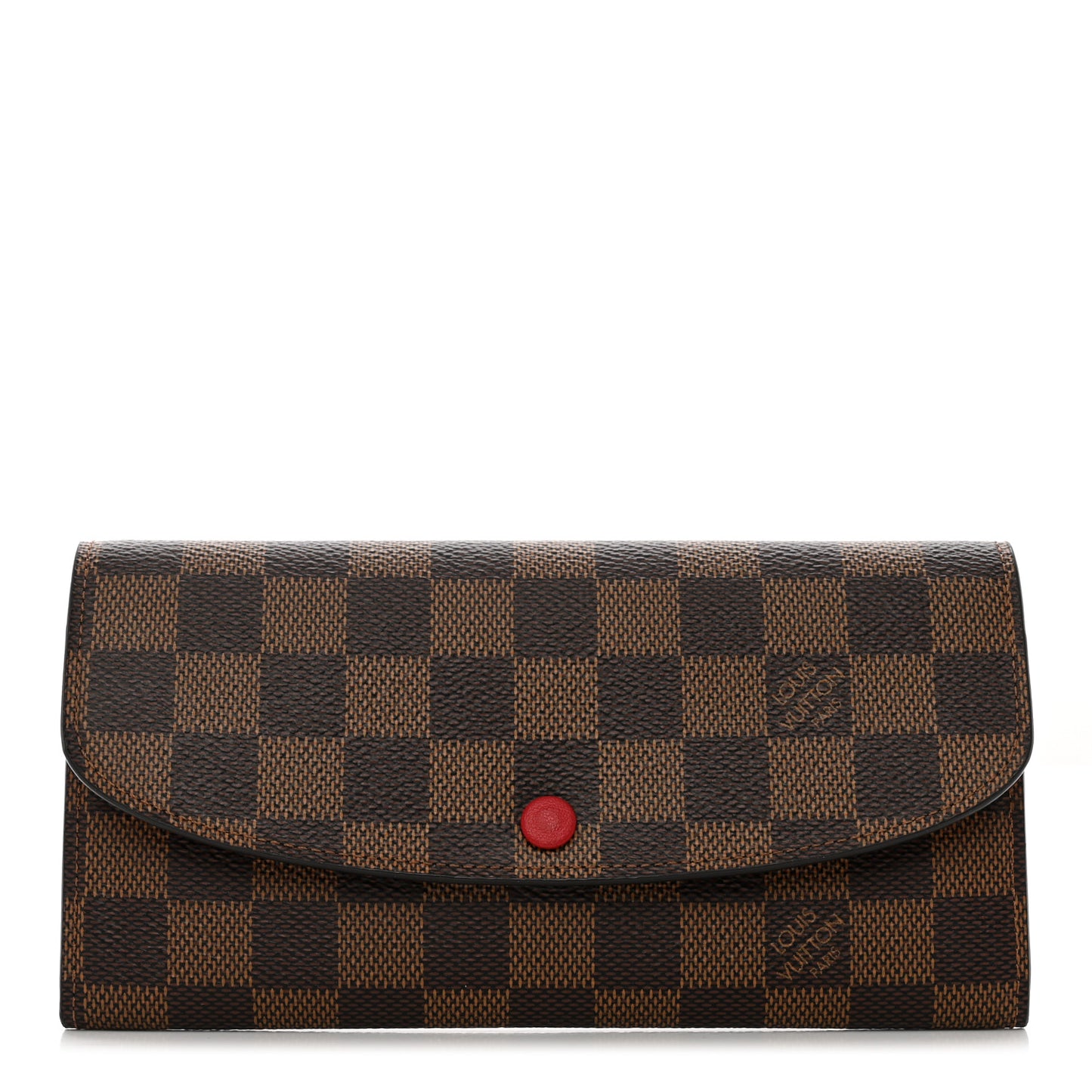 Damier Ebene Emilie Wallet Red