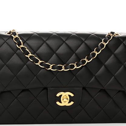 Chanel Lambskin Quilted Medium Double Flap Black 8 of 14