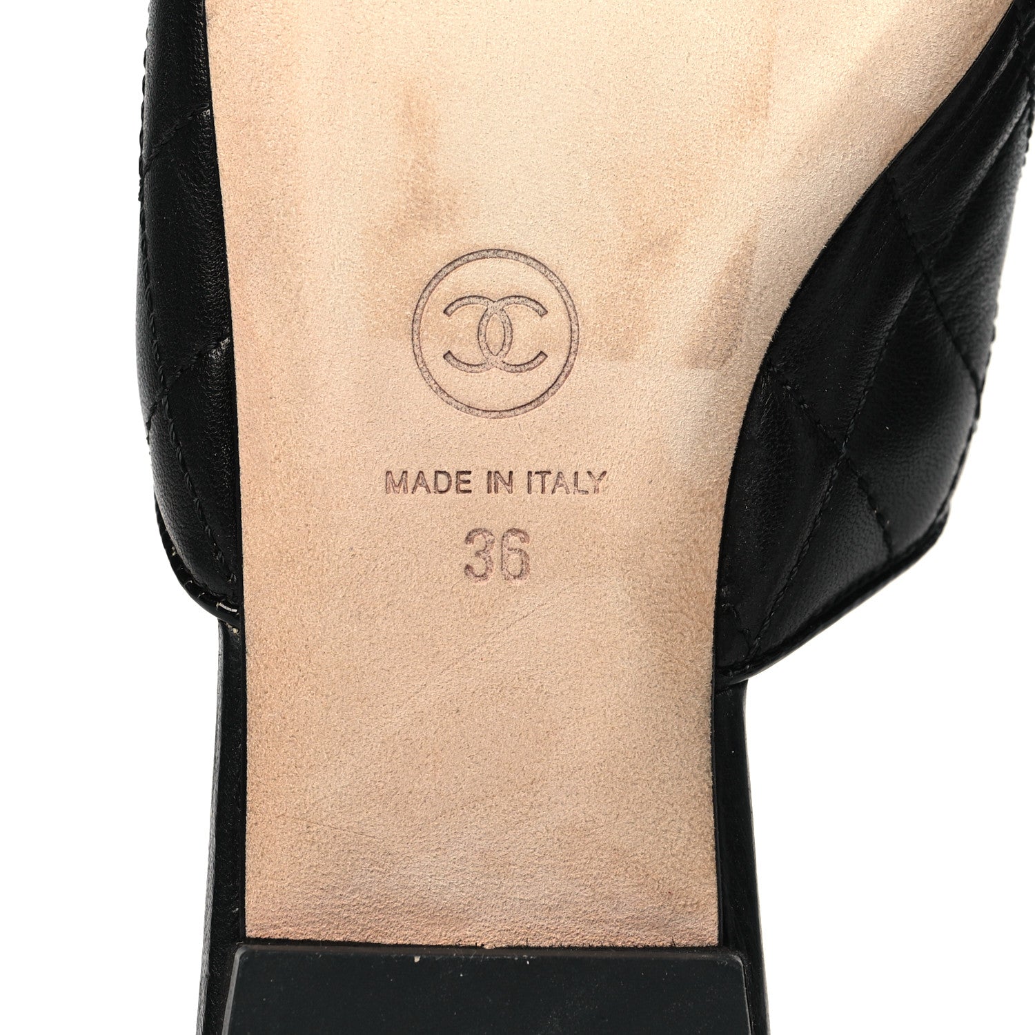 Chanel Lambskin Kid Suede Quilted Mules 36 Black 6 of 9