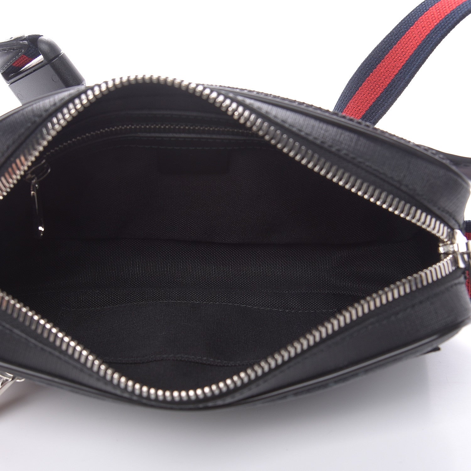 Gucci Soft GG Supreme Monogram Web Belt Bag Black Grey 5 of 10