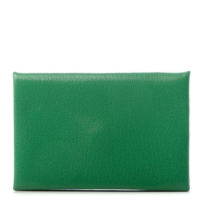 Hermes Chevre Chamkila Calvi Card Case Bamboo 1 of 6