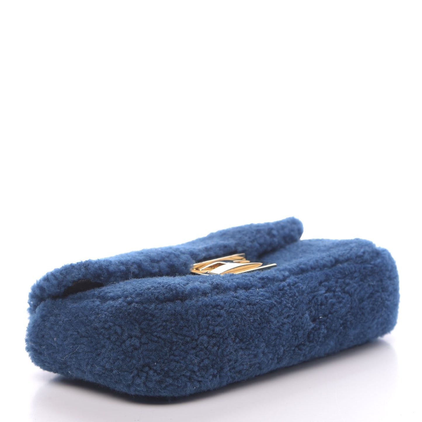 Shearling Nappa Mini Be Baguette Shoulder Bag Blue Black