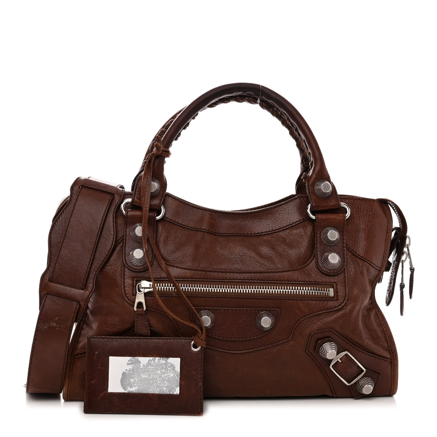 Balenciaga Agneau Giant 21 Silver Hardware City Chataigne 1 of 13