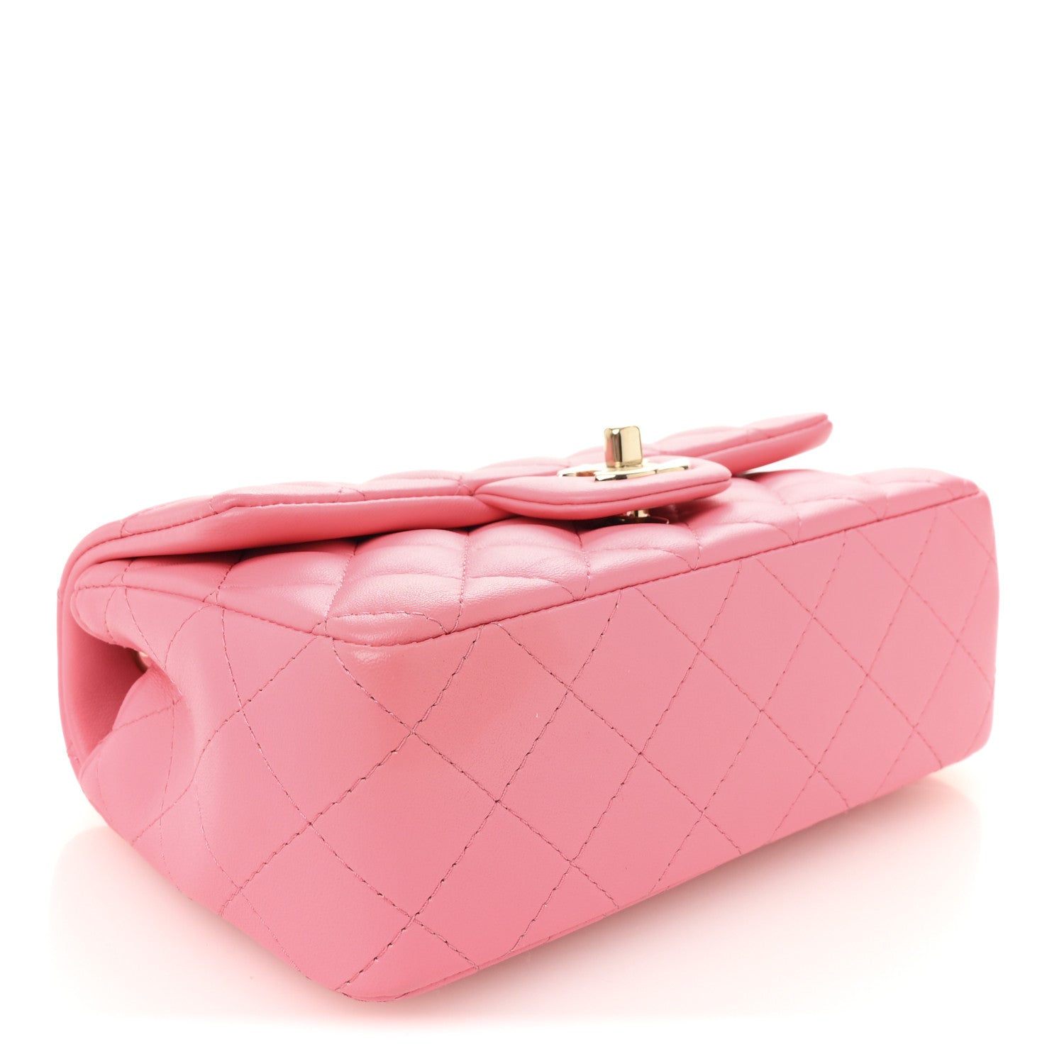 Chanel Lambskin Quilted Mini Rectangular Flap Pink 4 of 11