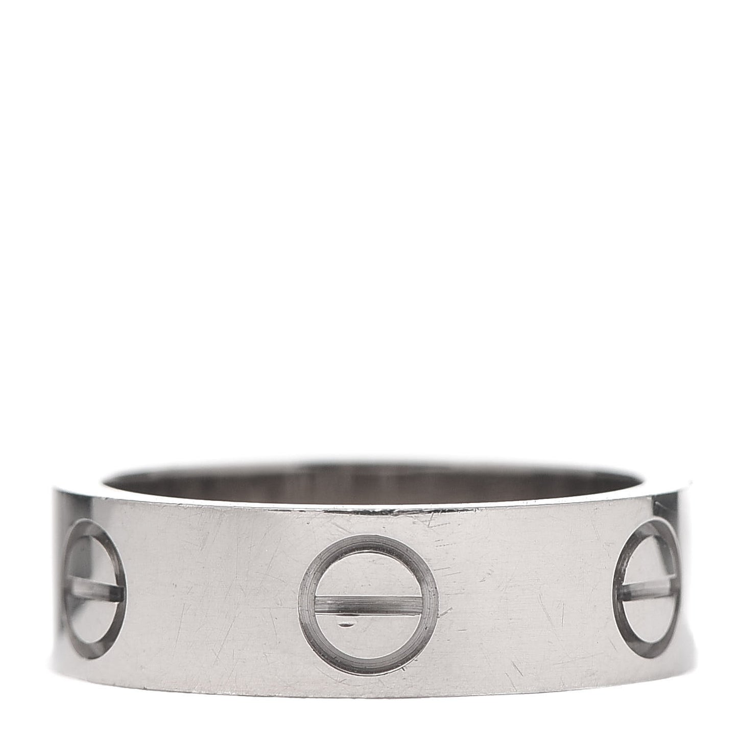 18K White Gold 5.5mm LOVE Ring 51 5.75