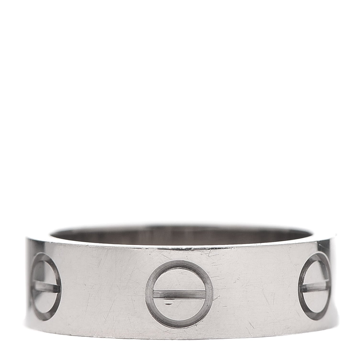 Cartier 18K White Gold 5.5mm LOVE Ring 51 5.75 3 of 4