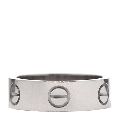Cartier 18K White Gold 5.5mm LOVE Ring 51 5.75 3 of 4