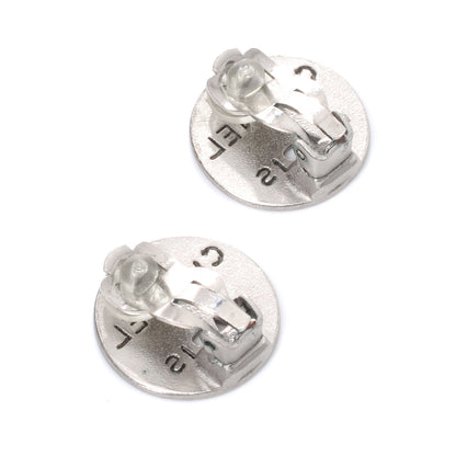 Chanel PARIS Clip On Earrings Matte Silver 4 of 4