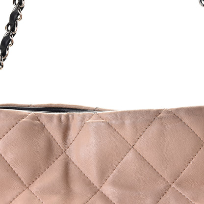 Chanel Lambskin Quilted CC Shopping Tote Black Rose Clair 9 of 10