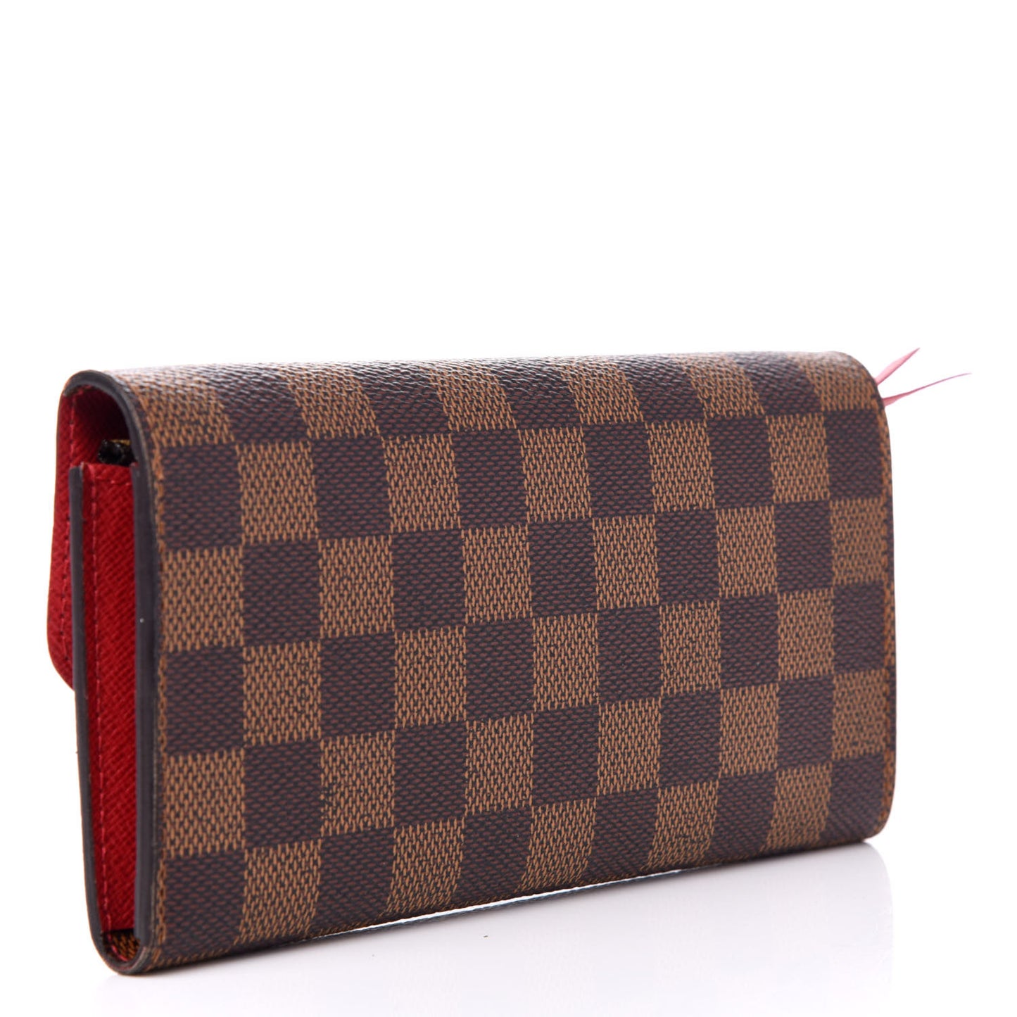Damier Ebene Emilie Wallet Red