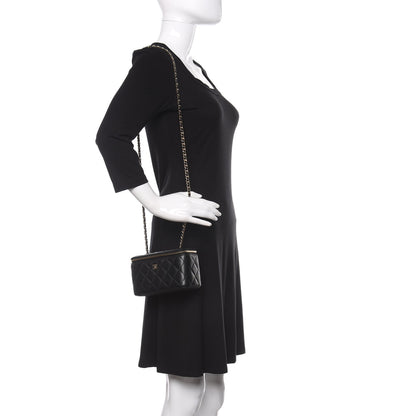 Chanel Caviar Quilted Small Vanity Case With Chain Black 2 of 10