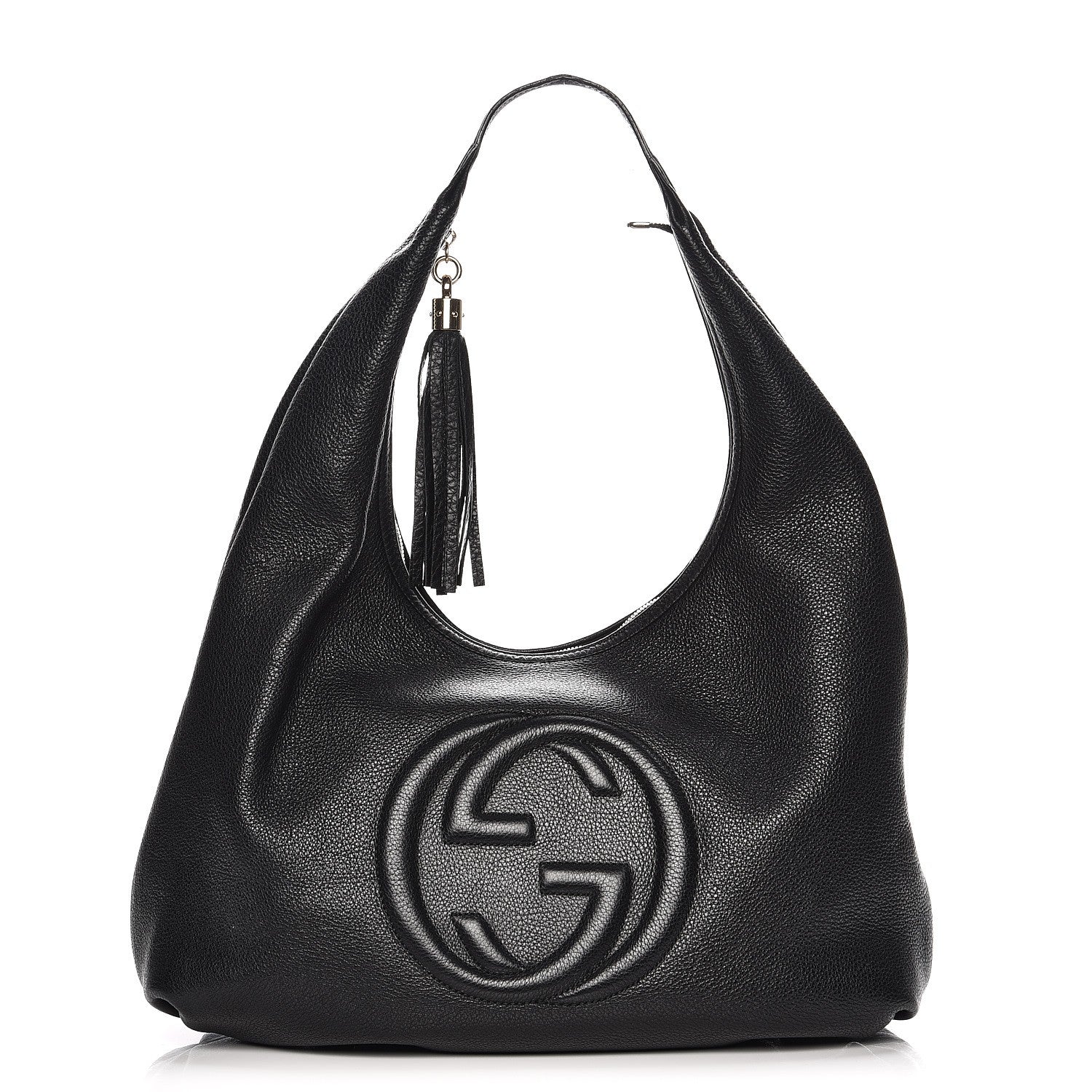 Gucci Pebbled Calfskin Large Soho Hobo Black 1 of 9