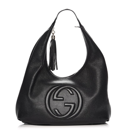Gucci Pebbled Calfskin Large Soho Hobo Black 1 of 9