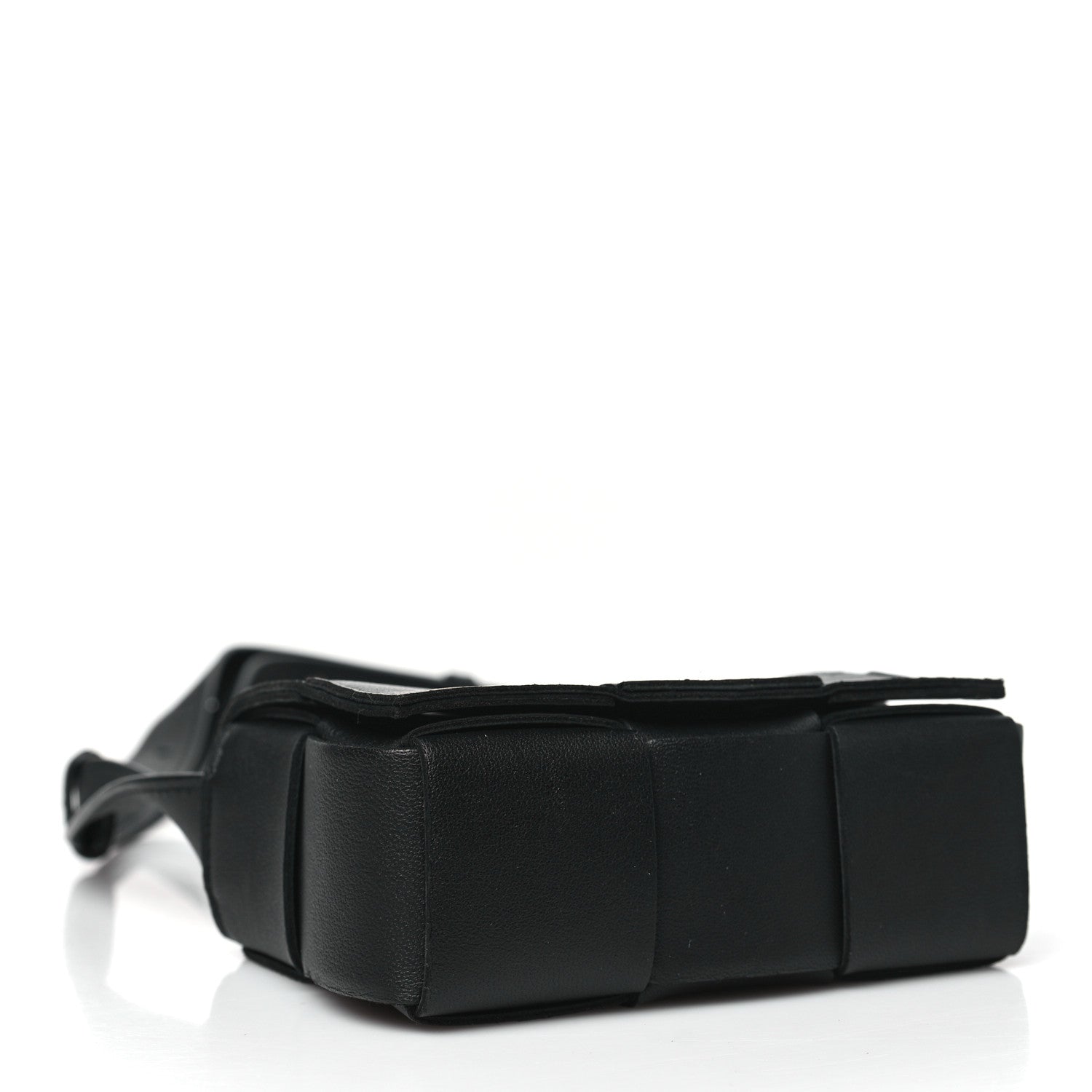 Bottega Veneta Lambskin Maxi Intreccio Candy Cassette Crossbody Bag Black 4 of 9