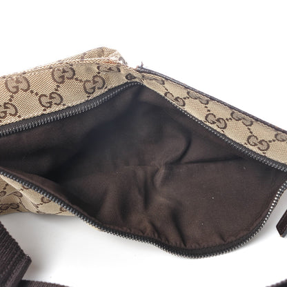 Gucci GG Monogram Double Pocket Belt Bag Dark Brown 5 of 8
