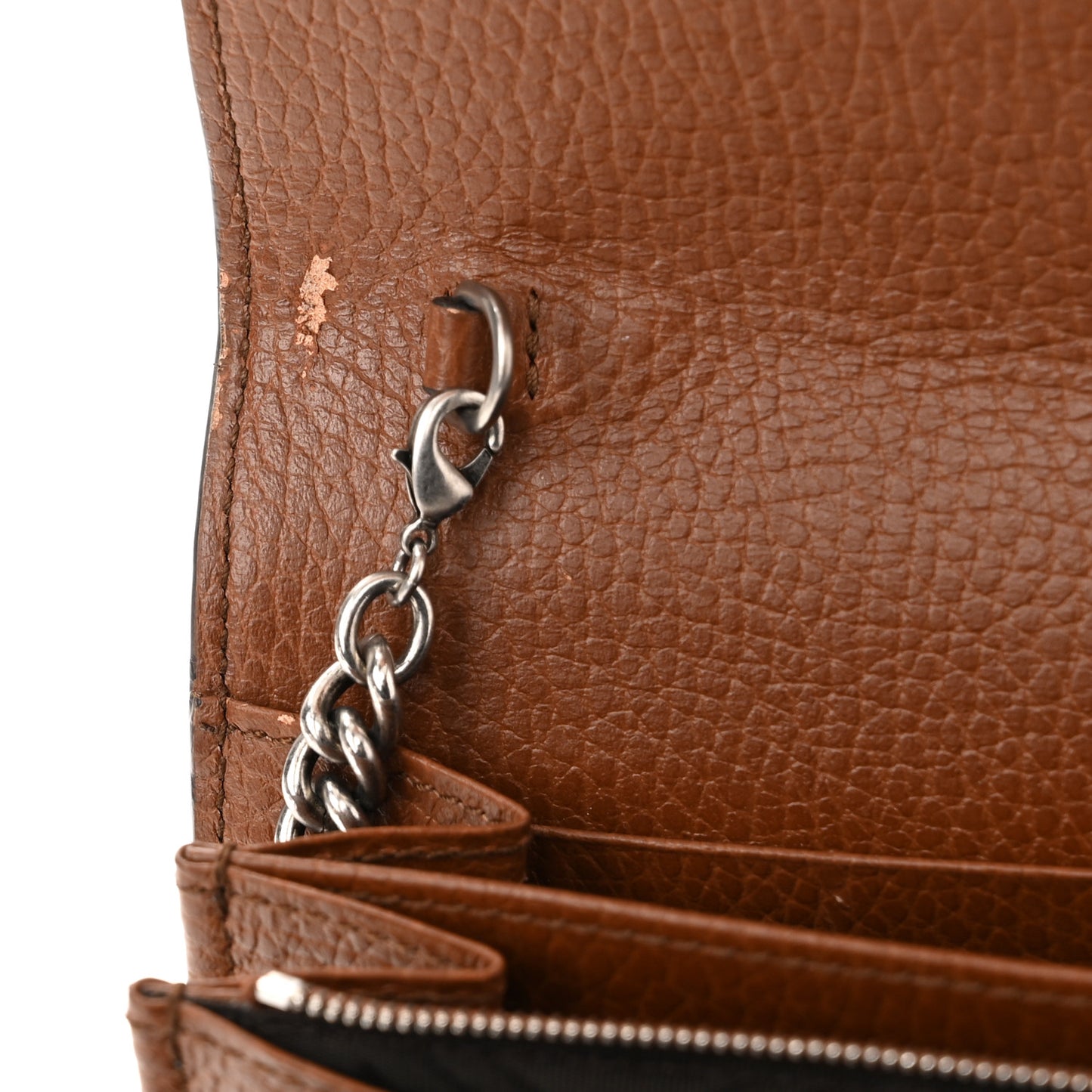 New Denim GG Monogram Dollar Calfskin Enamel Mini Dionysus Chain Wallet Blue Tea Cuir Epilog Electric Blue