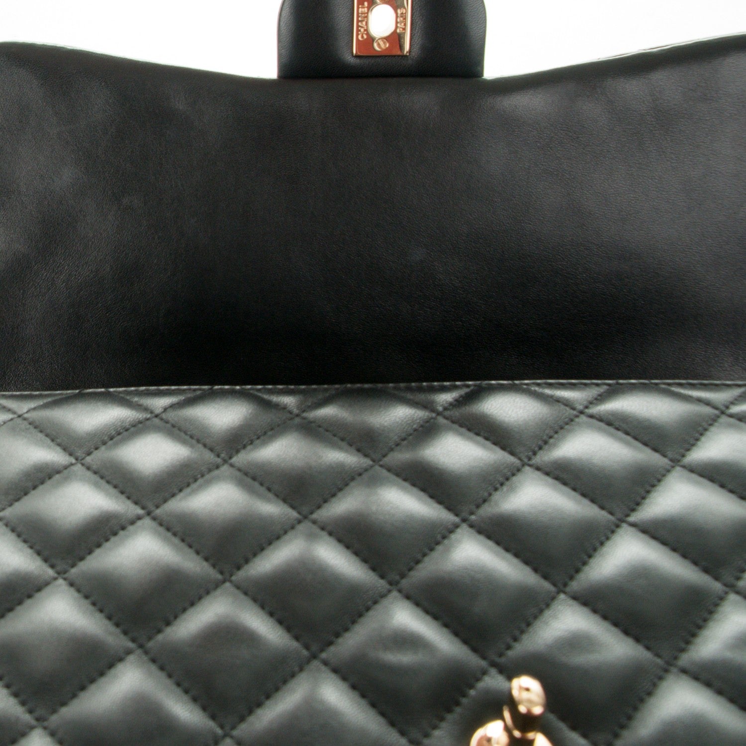 Chanel Lambskin Quilted Jumbo Single Flap Black 15 of 15