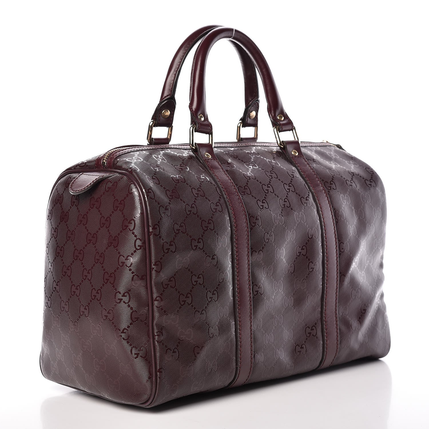 Gucci Imprime Monogram Medium Boston Bordeaux 3 of 9