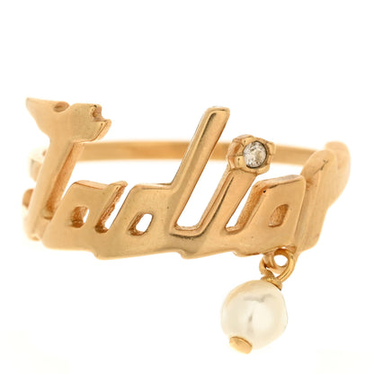Christian Dior Metal Pearl J'Adior Ring L Gold 1 of 3