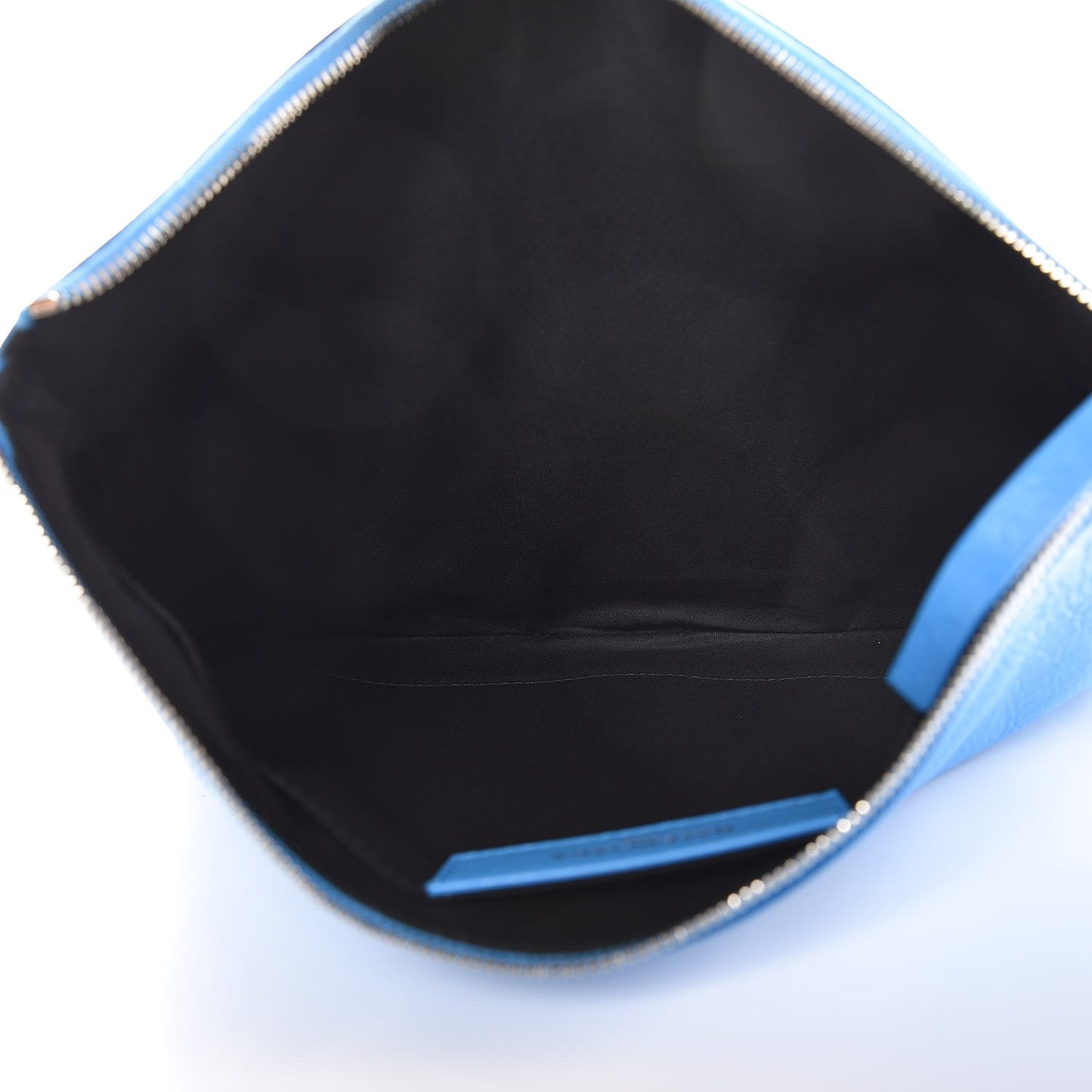 Lambskin Supermarket Clip Pouch M Bleu