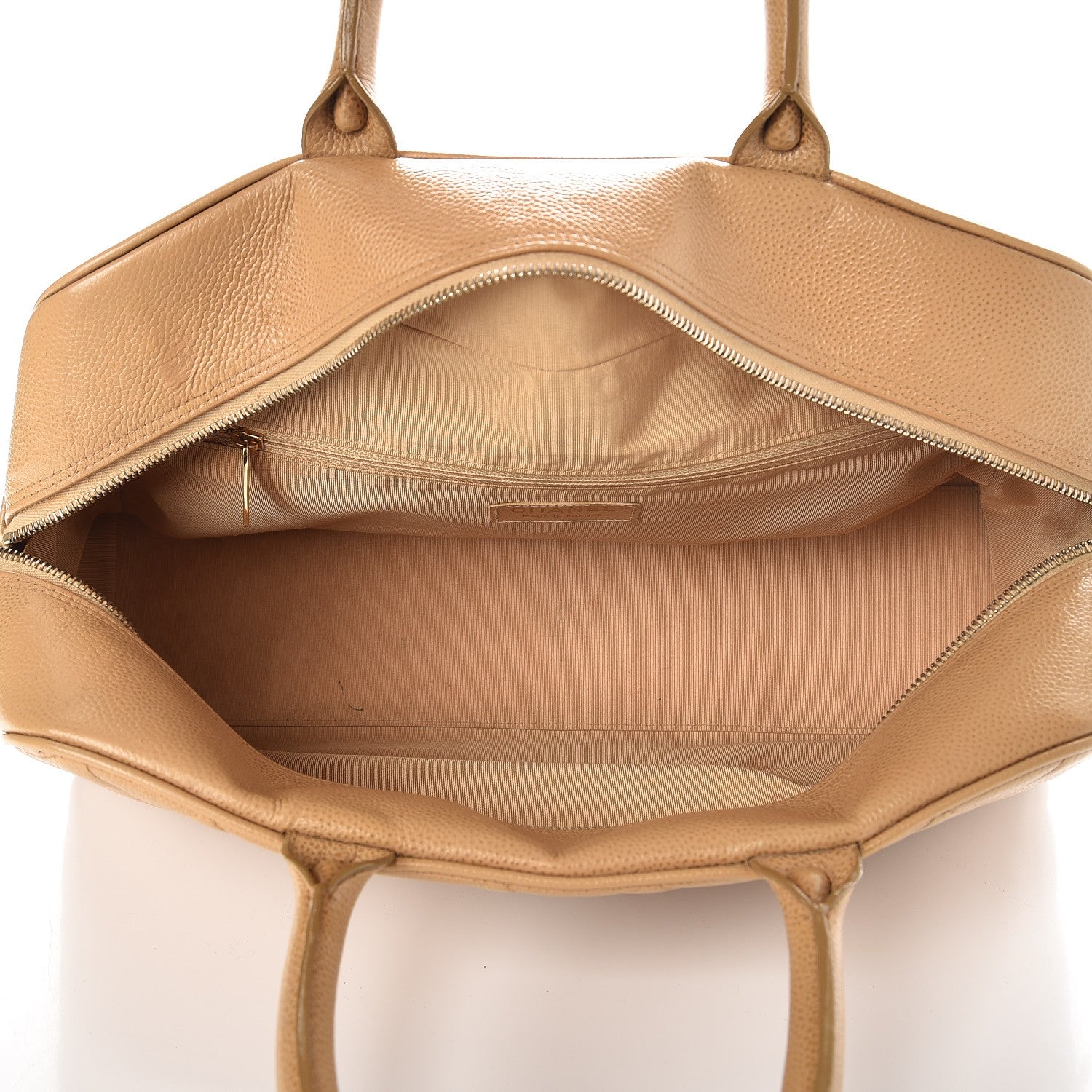 Chanel Caviar Quilted Large Bowler Beige 5 of 10