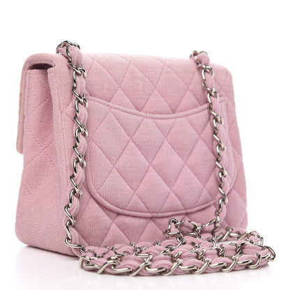 Chanel Jersey Quilted Mini Square Flap Pink 3 of 12
