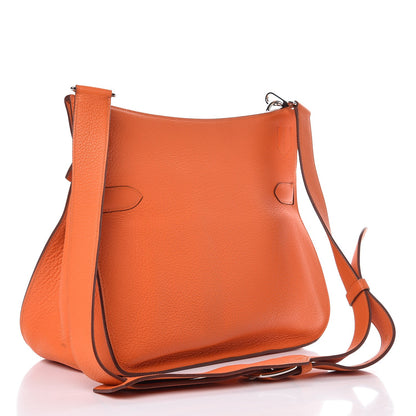 Hermes Taurillon Clemence Jypsiere 34 Orange 3 of 7