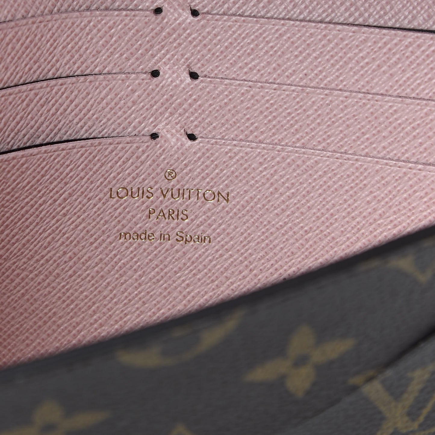 Monogram Jeanne Wallet Rose Ballerine