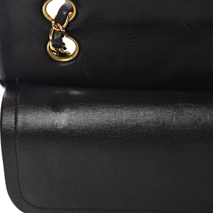 Chanel Lambskin Quilted Medium Double Flap Black 12 of 18
