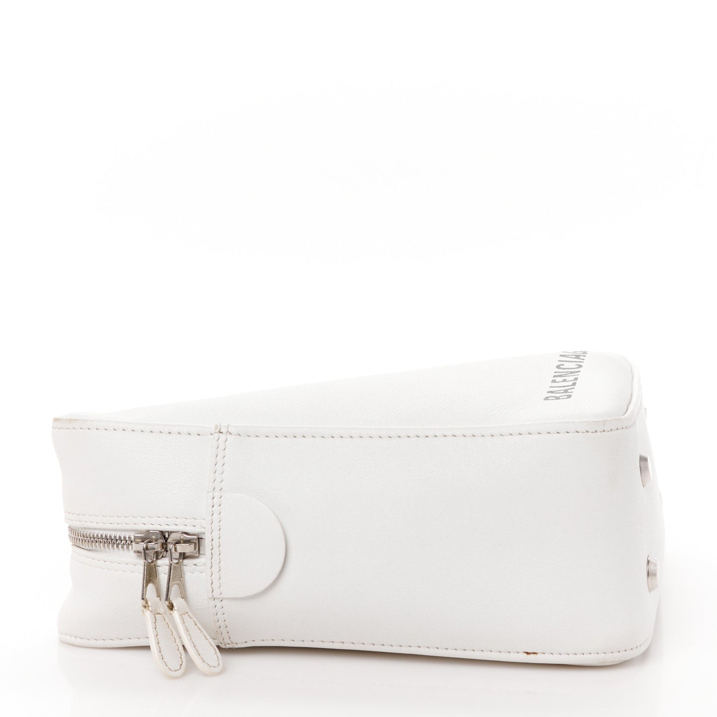 Calfskin S Triangle Duffle White