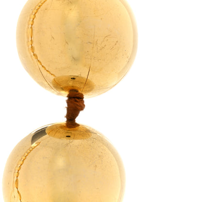 Chanel Metal Bead Necklace Gold 6 of 7