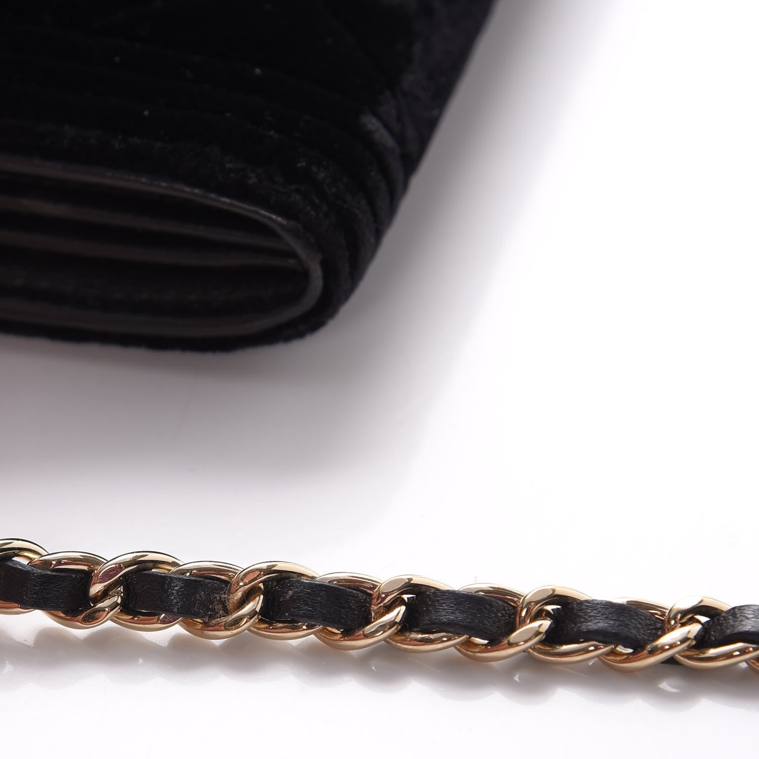 Chanel Velvet Boy Wallet On Removable Chain Black 9 of 15
