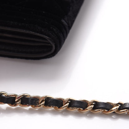 Chanel Velvet Boy Wallet On Removable Chain Black 9 of 15