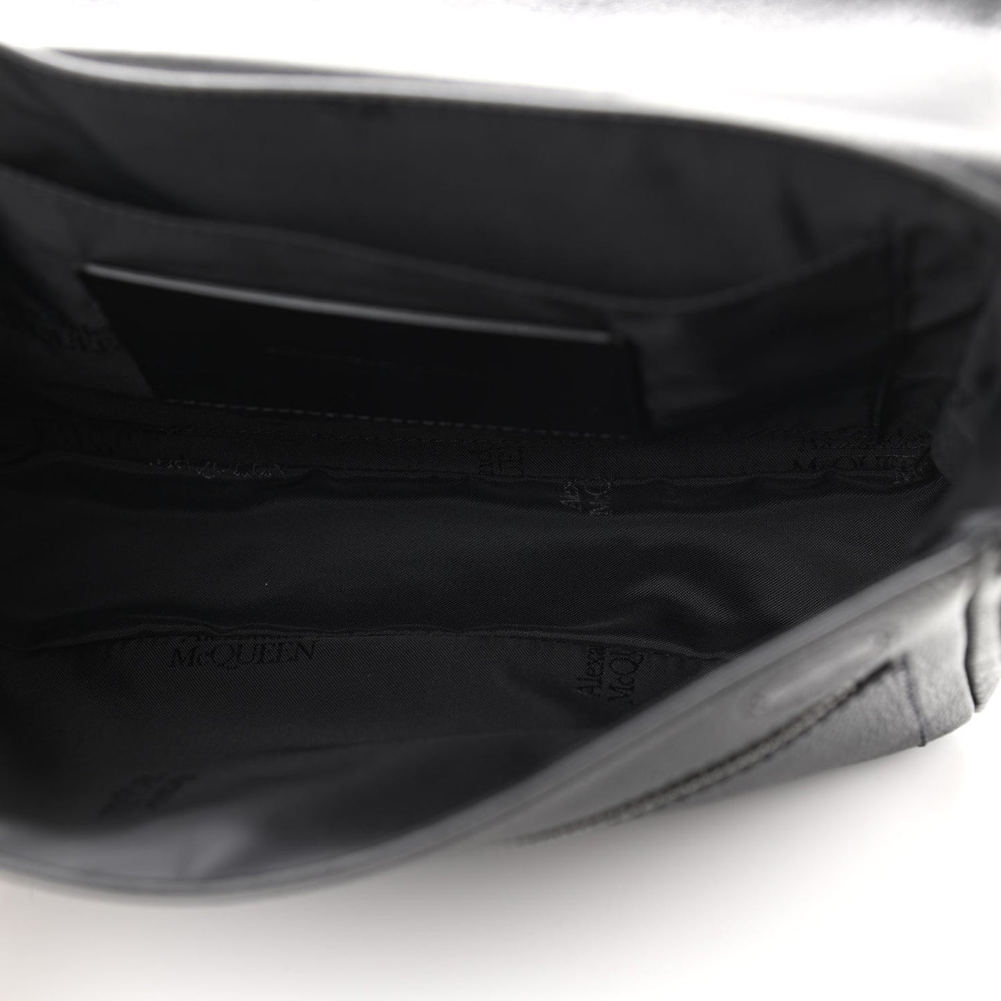 Grained Calfskin Crossbody Messenger Black