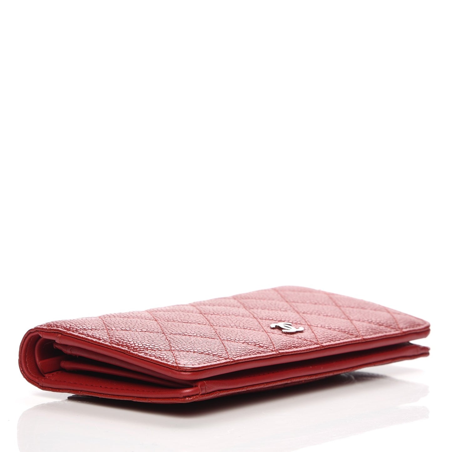 Caviar Quilted Yen Wallet Red