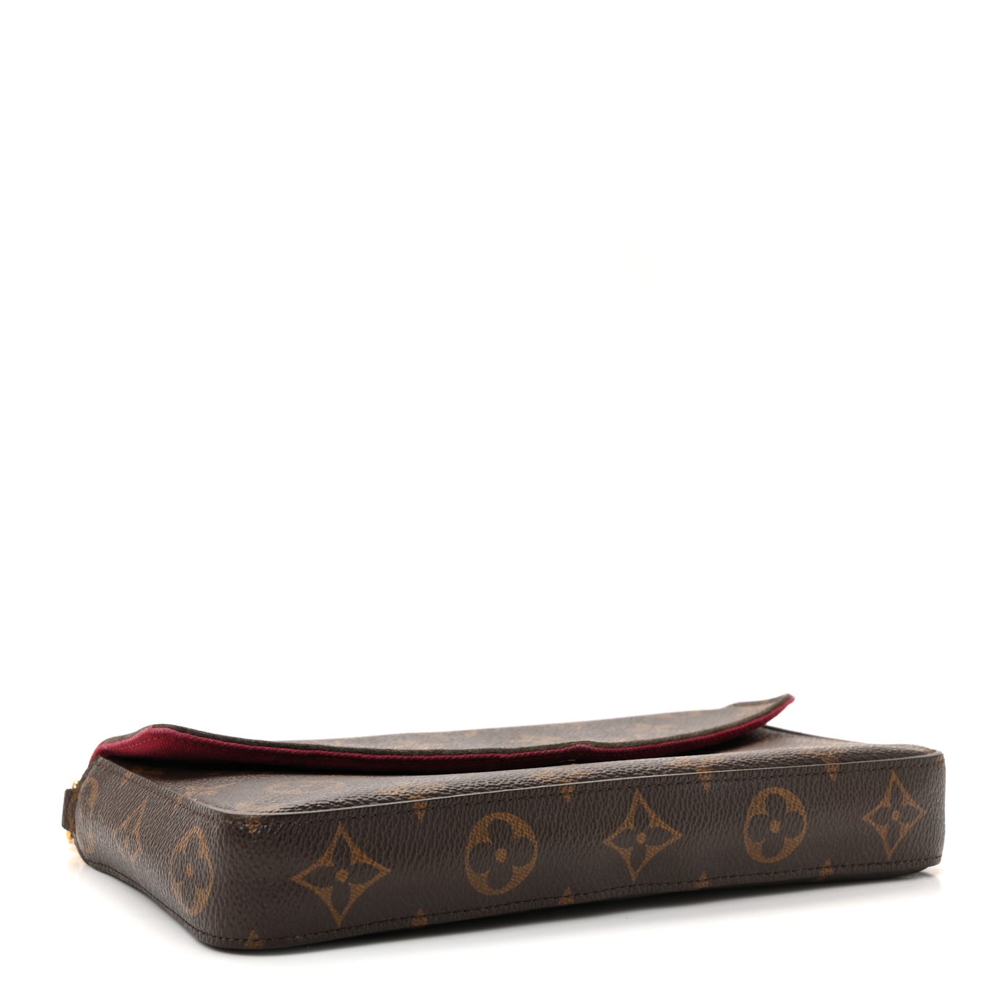Monogram Pochette Felicie Chain Wallet Fuchsia
