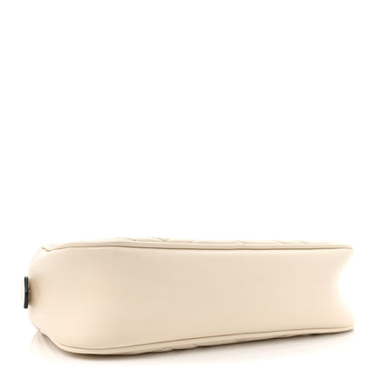 Gucci Calfskin Matelasse Small GG Marmont Chain Shoulder Bag White 4 of 13