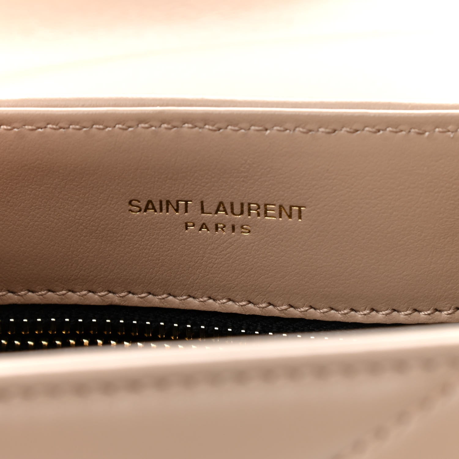 Saint Laurent Calfskin Y Quilted Monogram Toy Loulou Crossbody Bag Dark Beige 7 of 10