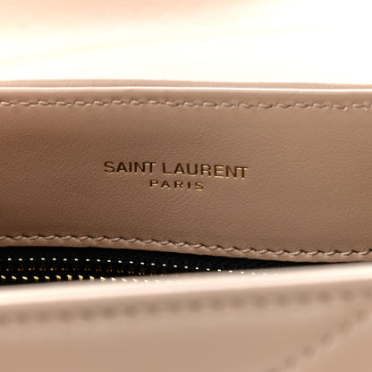 Saint Laurent Calfskin Y Quilted Monogram Toy Loulou Crossbody Bag Dark Beige 7 of 10