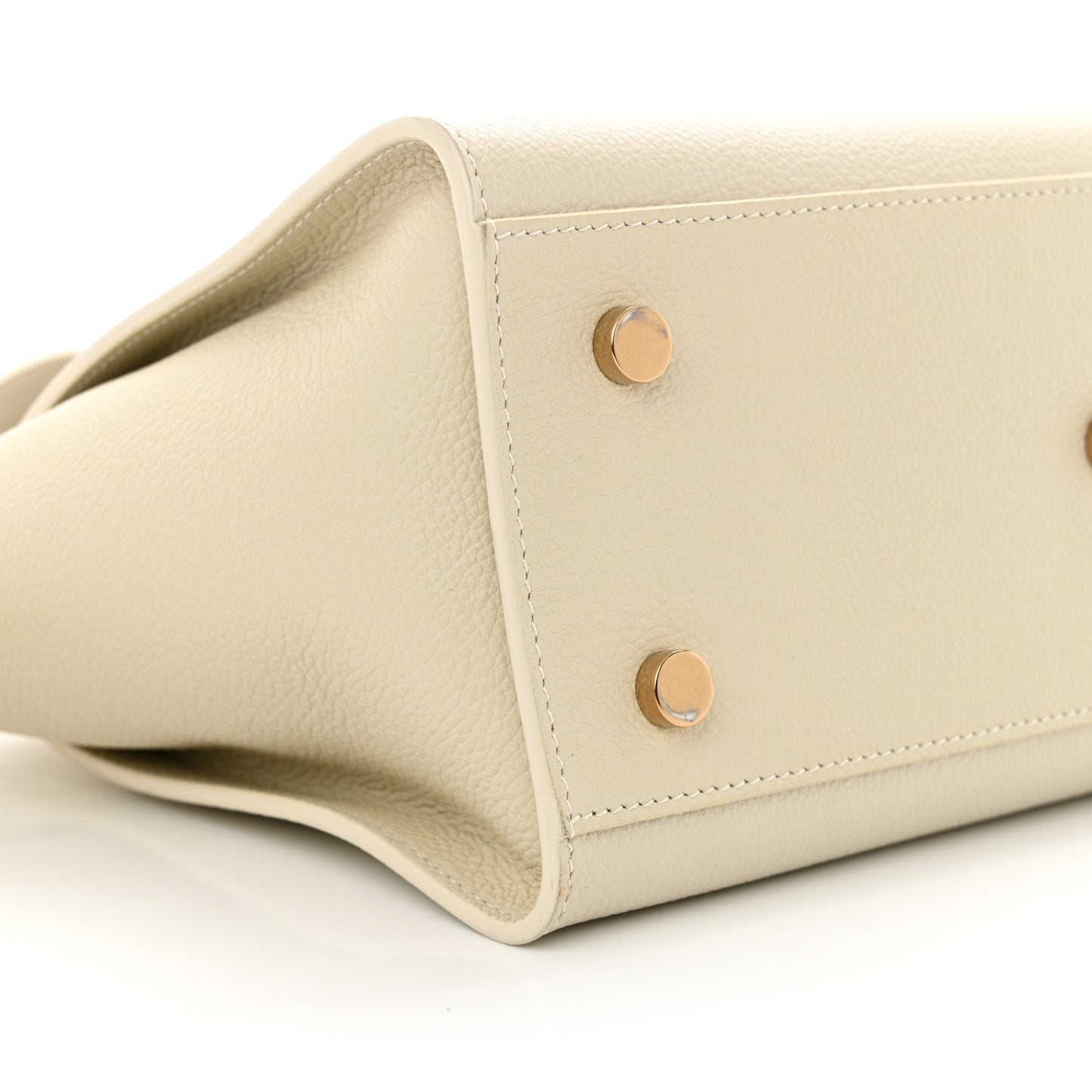 Calfskin Baby Monogram Downtown Cabas White