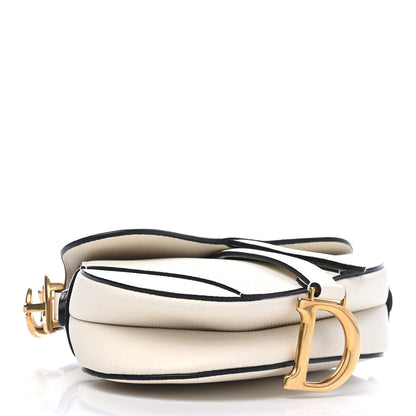 Christian Dior Grained Calfskin Mini Saddle Bag White 3 of 4