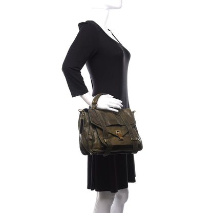 Proenza Schouler Lambskin PS1 Medium Satchel Military 3 of 10