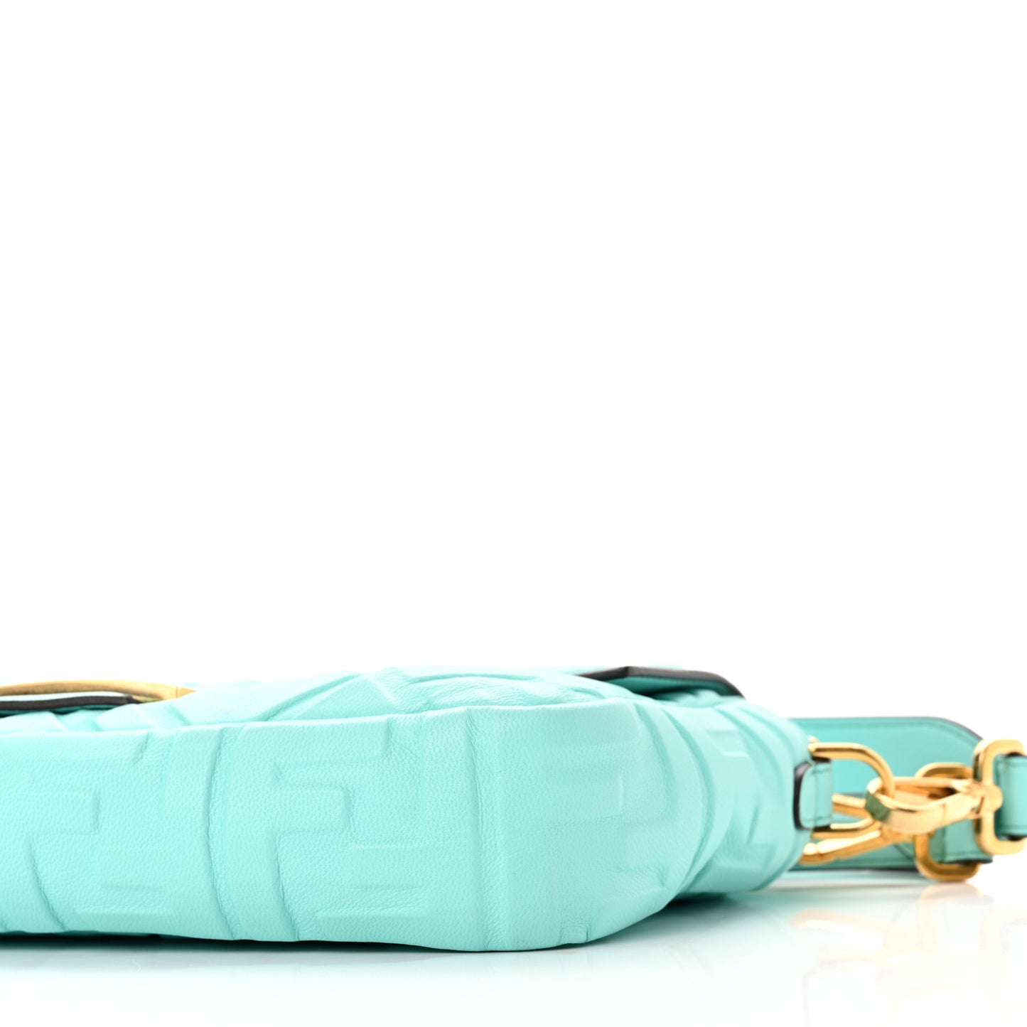 Nappa FF 1974 Embossed Baguette Spring Turquoise