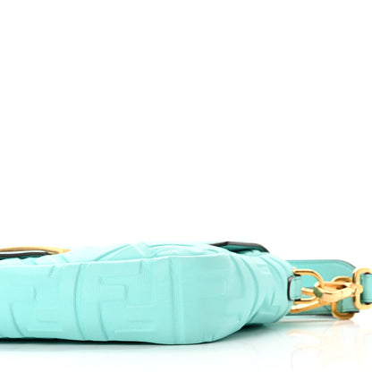 Fendi Nappa FF 1974 Embossed Baguette Spring Turquoise 9 of 9