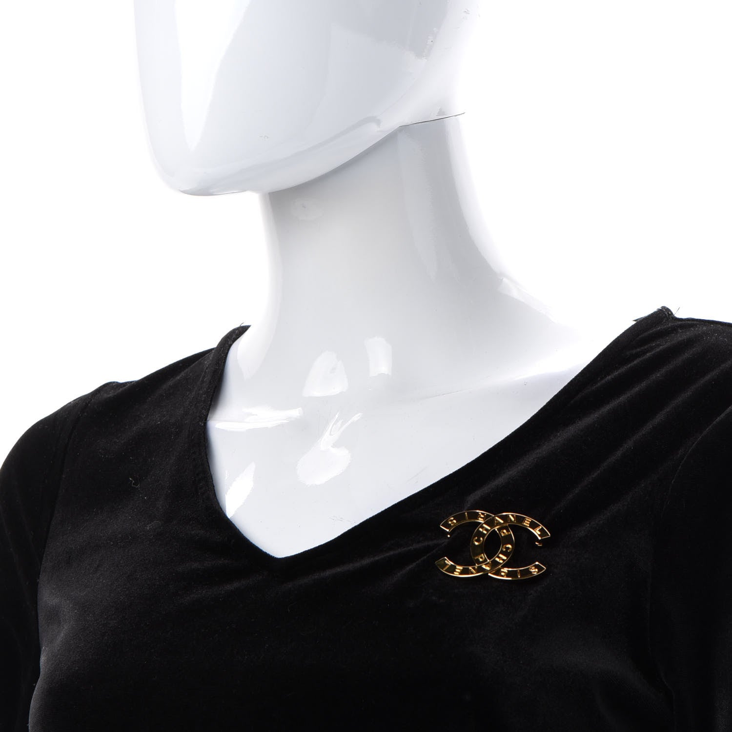 Chanel Metal Paris Button CC Large Brooch Gold 2 of 5