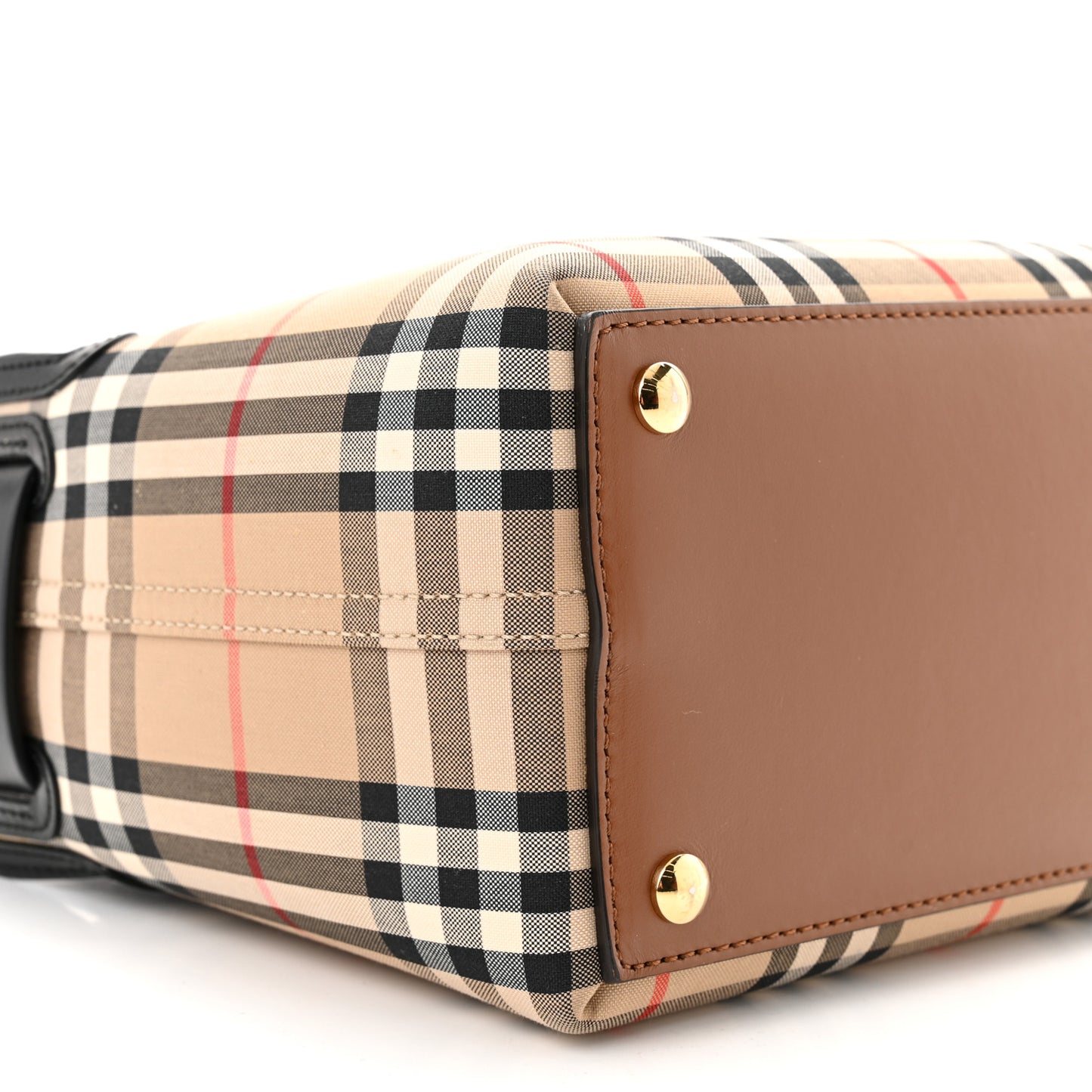 Calfskin Vintage Check Triple Stud Mini Belt Bag Archive Beige