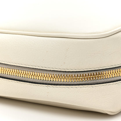 Prada Glace Calfskin Embossed Logo Camera Bag Talco 10 of 10