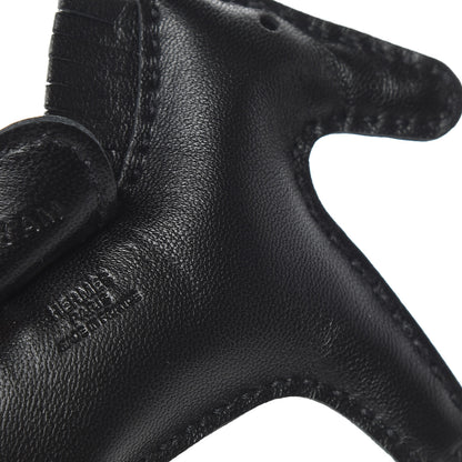 Hermes Milo Lambskin Grigri Rodeo Horse Bag Charm PM So Black 4 of 5