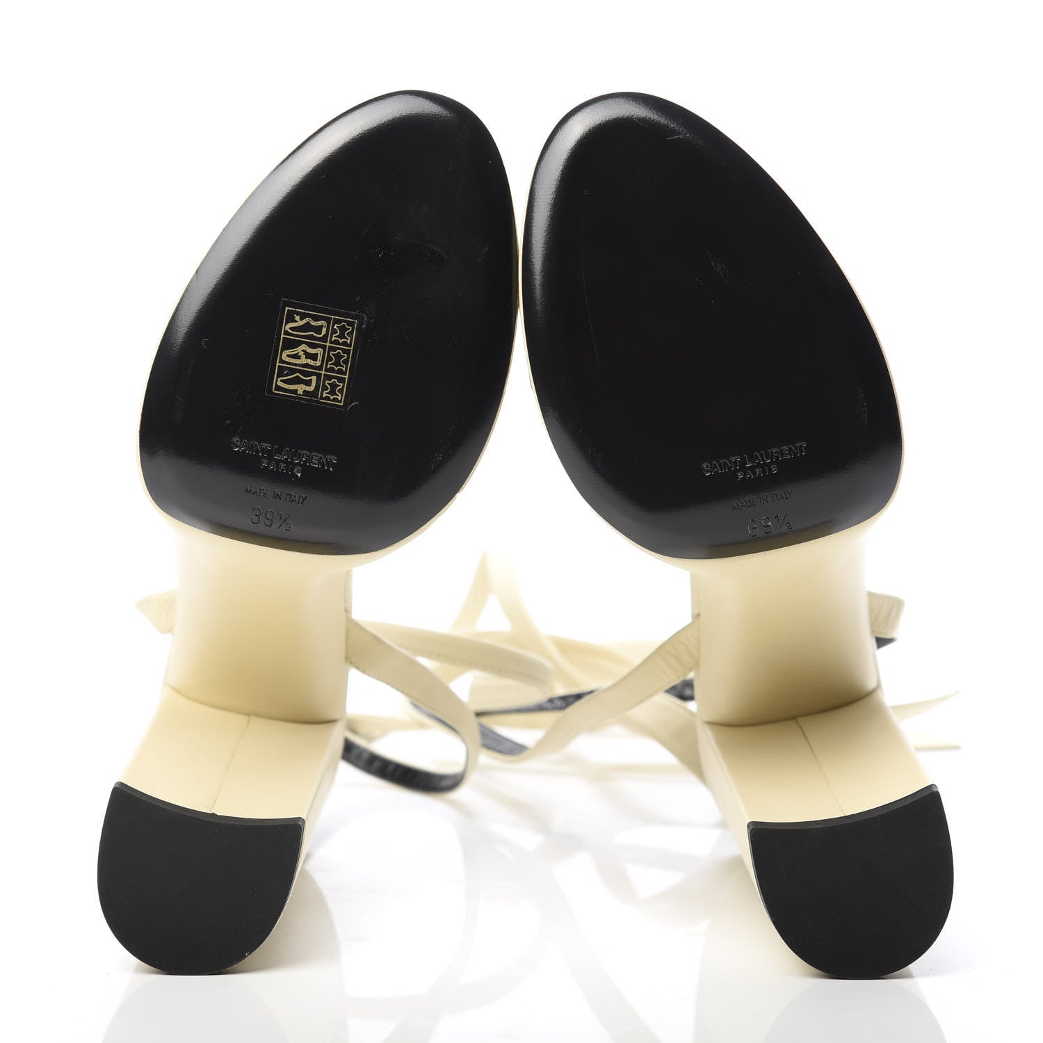 Saint Laurent Vendome Nappa Bianca 85 Platform Sandals 39.5 Light Cream 5 of 9