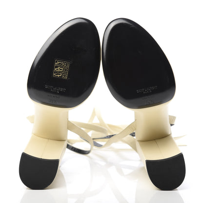 Saint Laurent Vendome Nappa Bianca 85 Platform Sandals 39.5 Light Cream 5 of 9